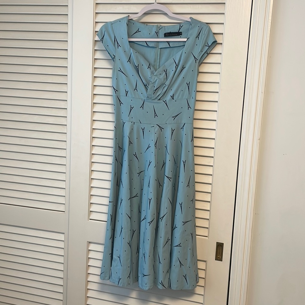 Women’s Paris Print Swing Dress